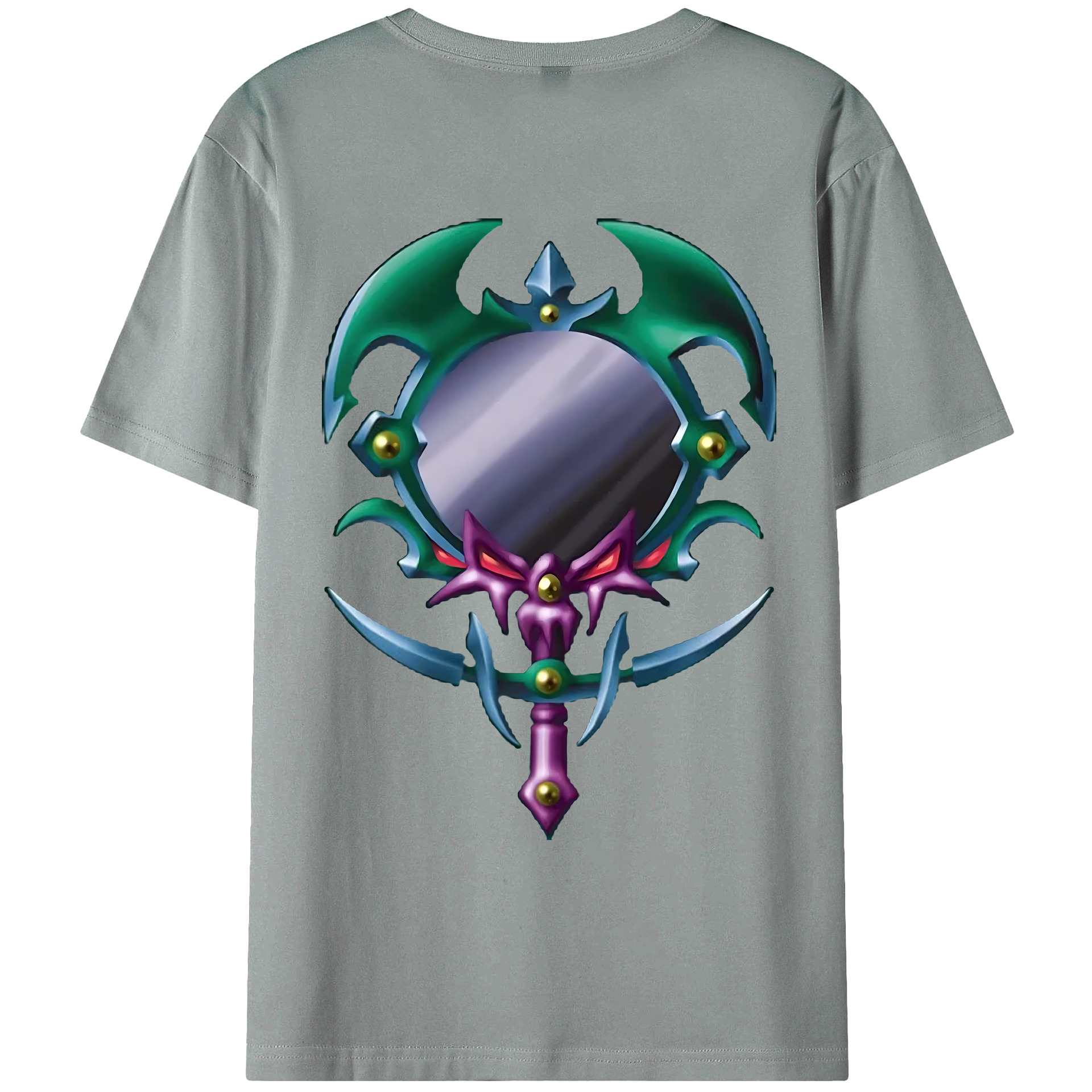 （画像用） 遊☆戯☆王 Yu-Gi-Oh! 綿100％ メンズ半袖Tシャツ（バックプリント） 通気性
